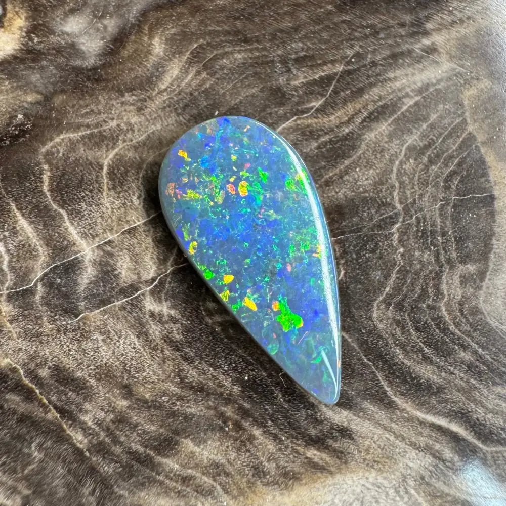 1.9carat Hand - Cut Solid Lightning Ridge Semi Black Opal