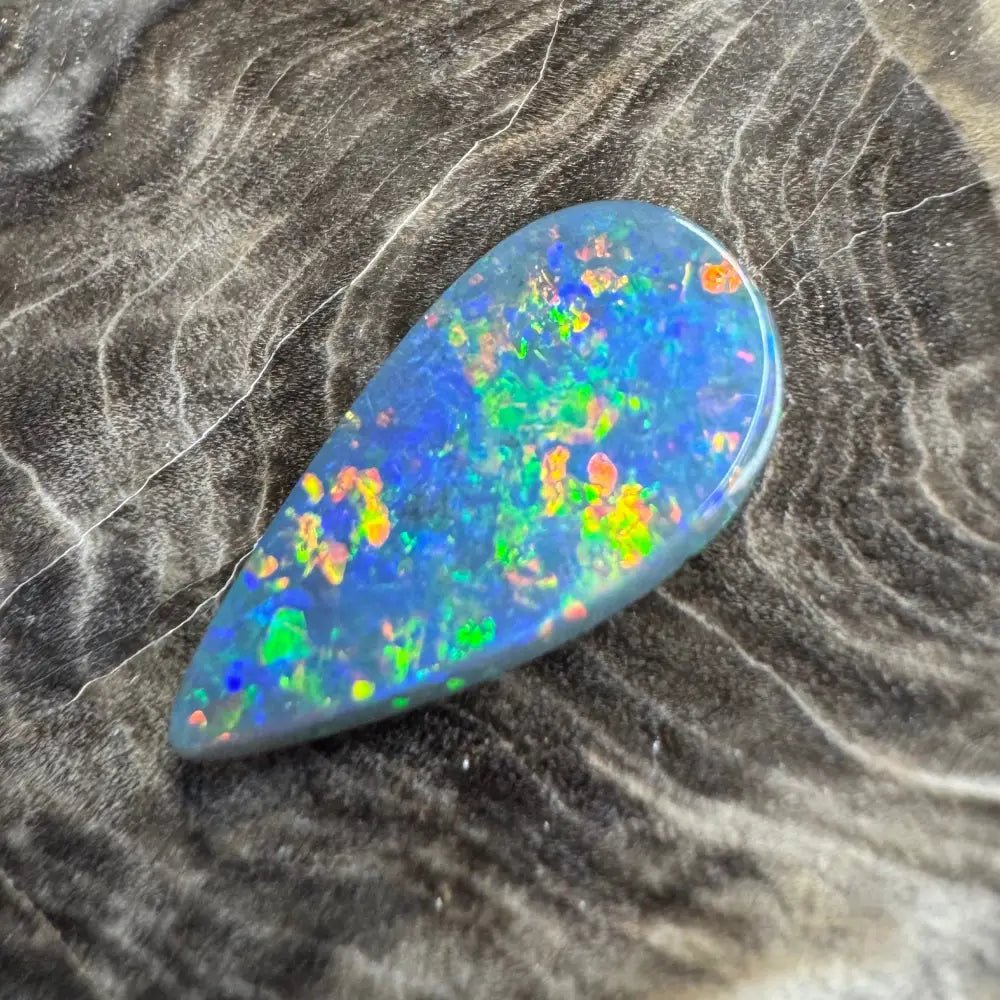 1.9carat Hand - Cut Solid Lightning Ridge Semi Black Opal