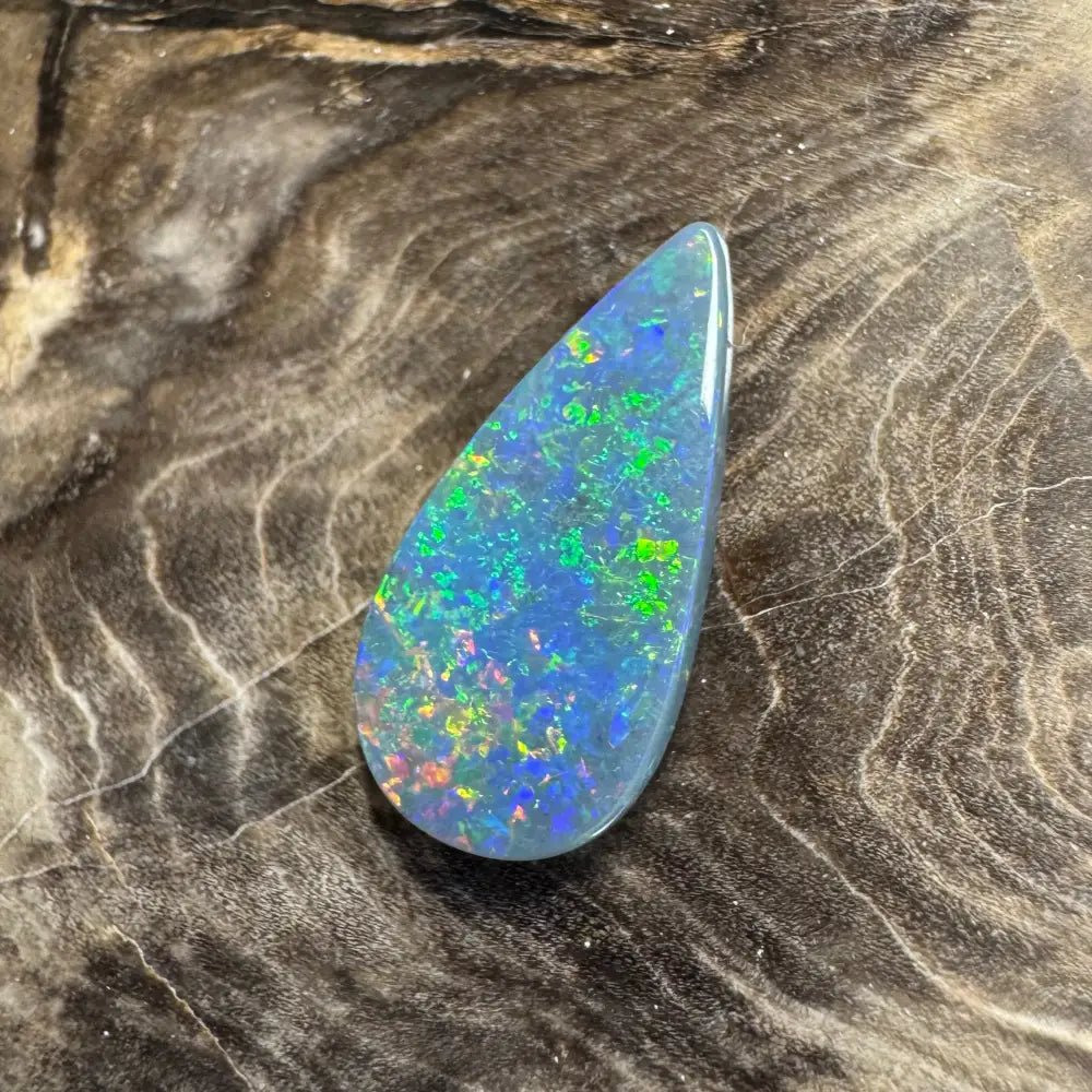 1.9carat Hand - Cut Solid Lightning Ridge Semi Black Opal
