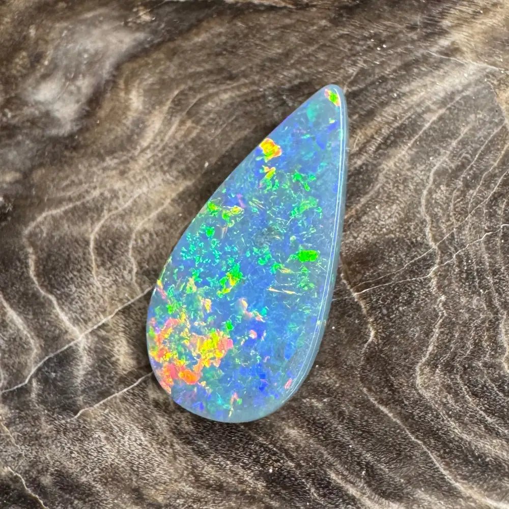 1.9carat Hand - Cut Solid Lightning Ridge Semi Black Opal