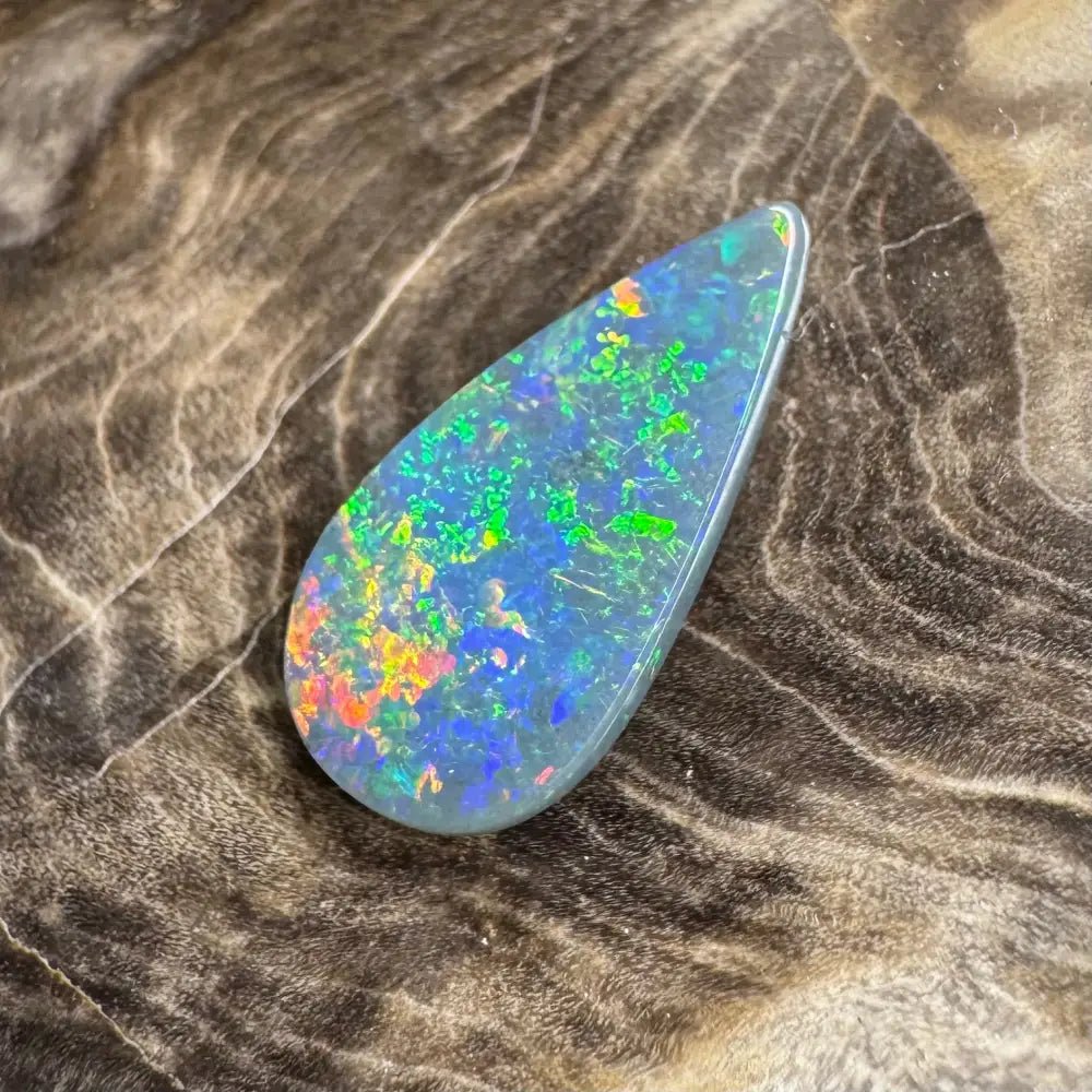 1.9carat Hand - Cut Solid Lightning Ridge Semi Black Opal