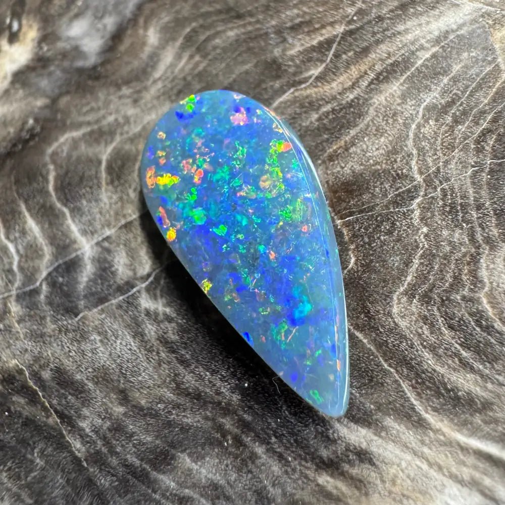 1.9carat Hand - Cut Solid Lightning Ridge Semi Black Opal