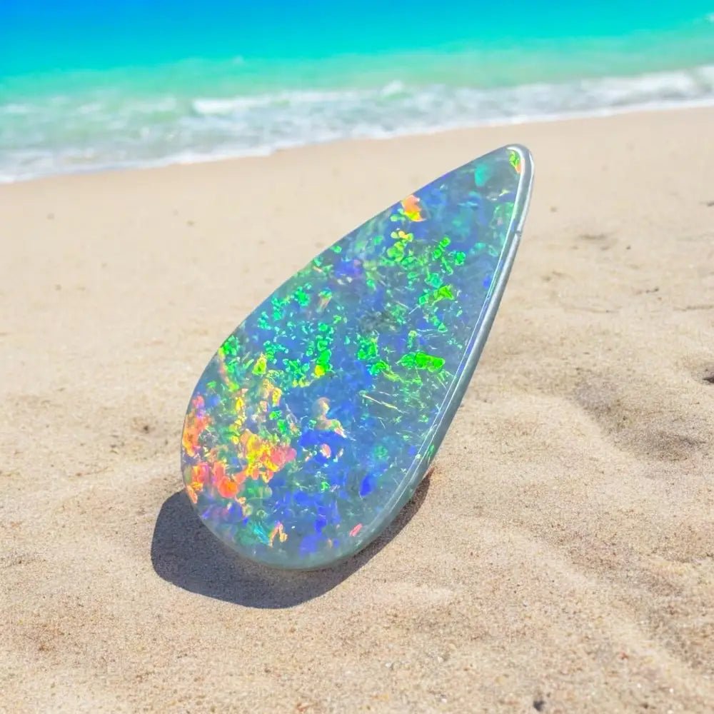 1.9carat Hand - Cut Solid Lightning Ridge Semi Black Opal
