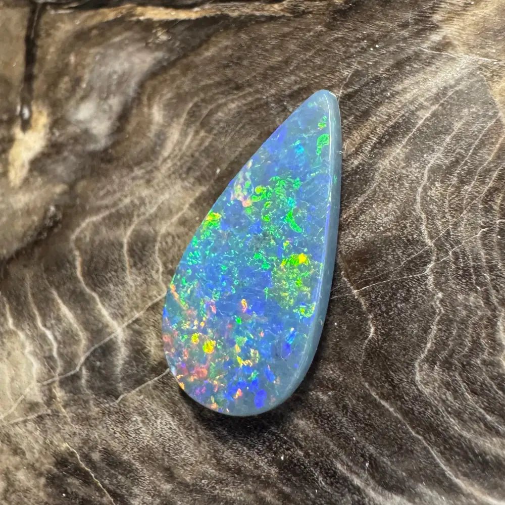 1.9carat Hand - Cut Solid Lightning Ridge Semi Black Opal