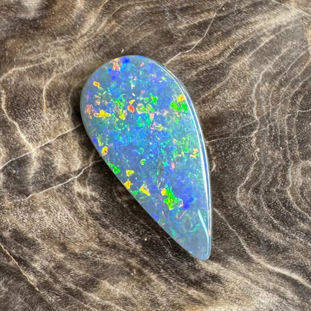 1.9carat Hand - Cut Solid Lightning Ridge Semi Black Opal