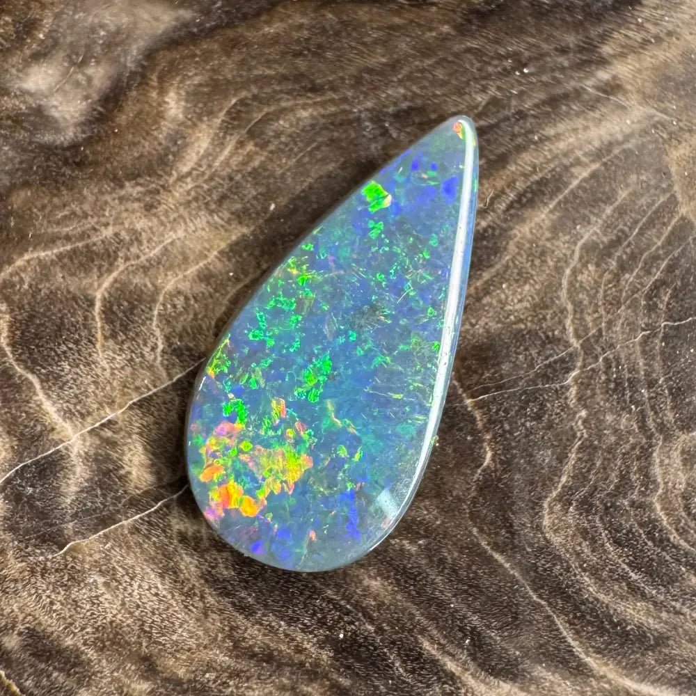 1.9carat Hand - Cut Solid Lightning Ridge Semi Black Opal