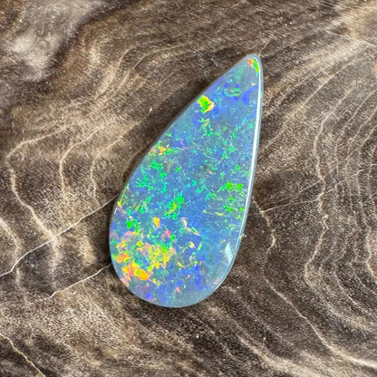 1.9carat Hand - Cut Solid Lightning Ridge Semi Black Opal