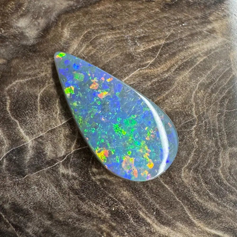 1.9carat Hand - Cut Solid Lightning Ridge Semi Black Opal