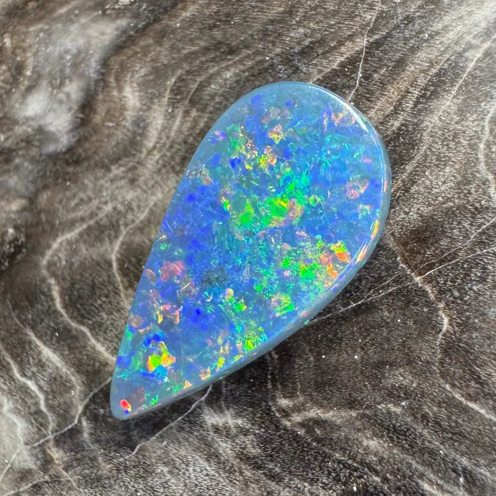 1.9carat Hand - Cut Solid Lightning Ridge Semi Black Opal