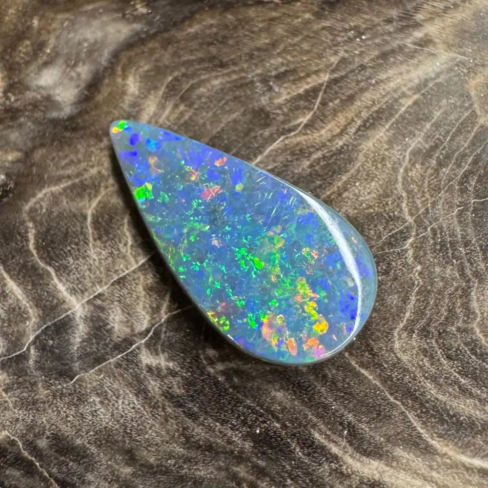 1.9carat Hand - Cut Solid Lightning Ridge Semi Black Opal
