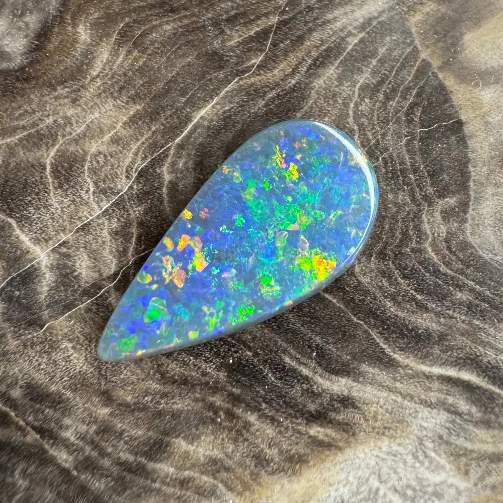 1.9carat Hand - Cut Solid Lightning Ridge Semi Black Opal