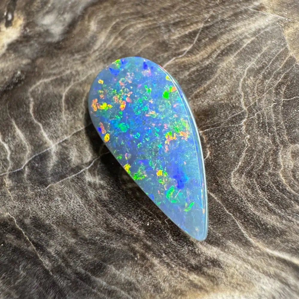 1.9carat Hand - Cut Solid Lightning Ridge Semi Black Opal