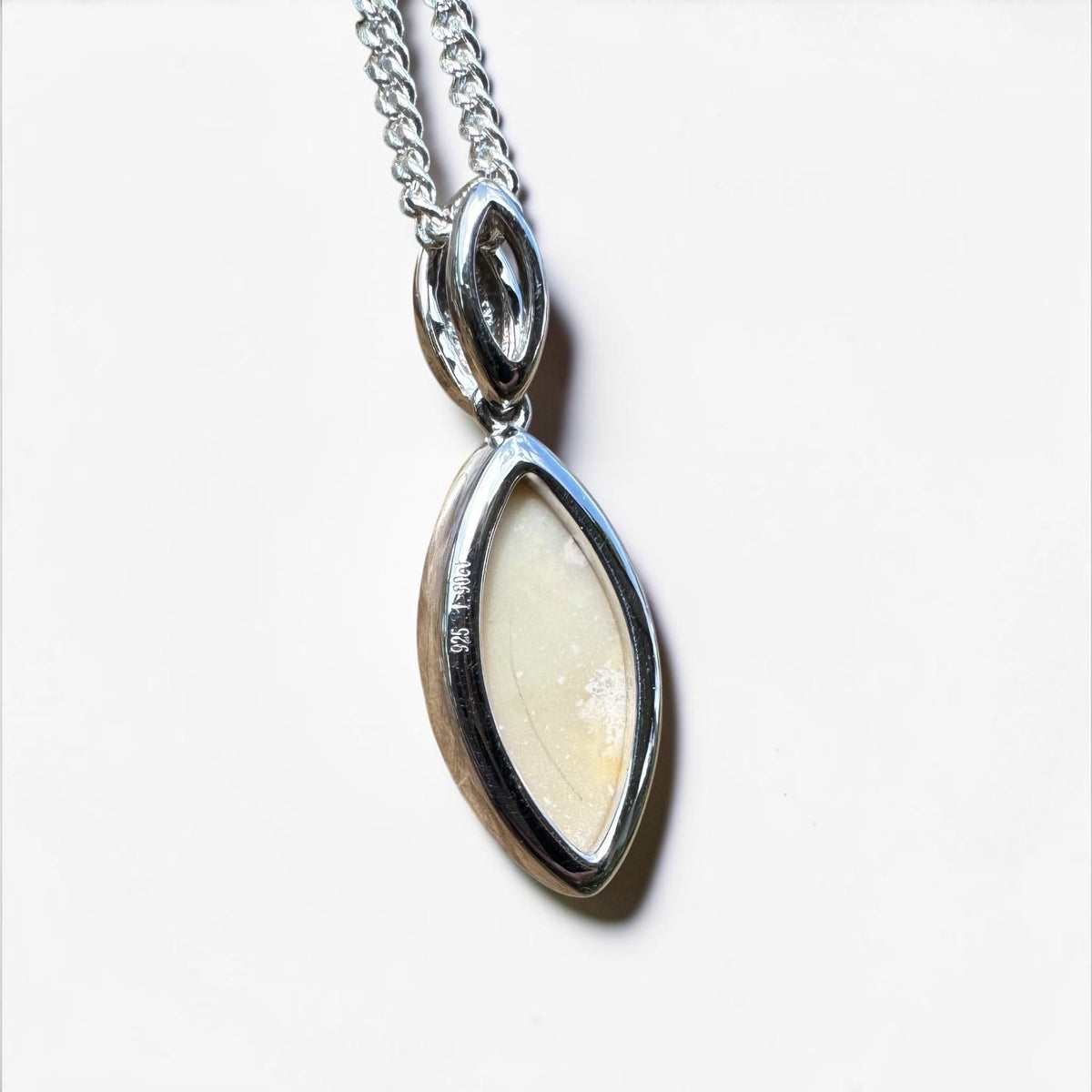 1.9ct Coober Pedy Opal Pendant Necklace ~ 'Penola Flicker' | 925 Sterling Silver | Solid Australian Opal