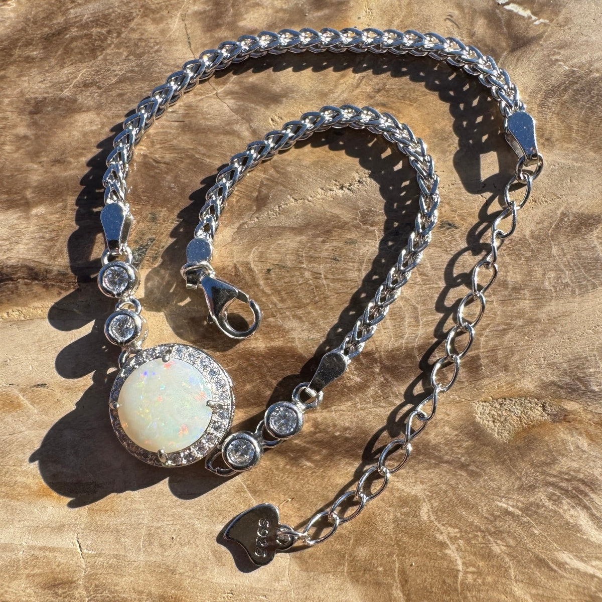 1ct Coober Pedy Opal Bracelet ~ 'Ballina Current' | 925 Sterling Silver | Solid Australian Opal