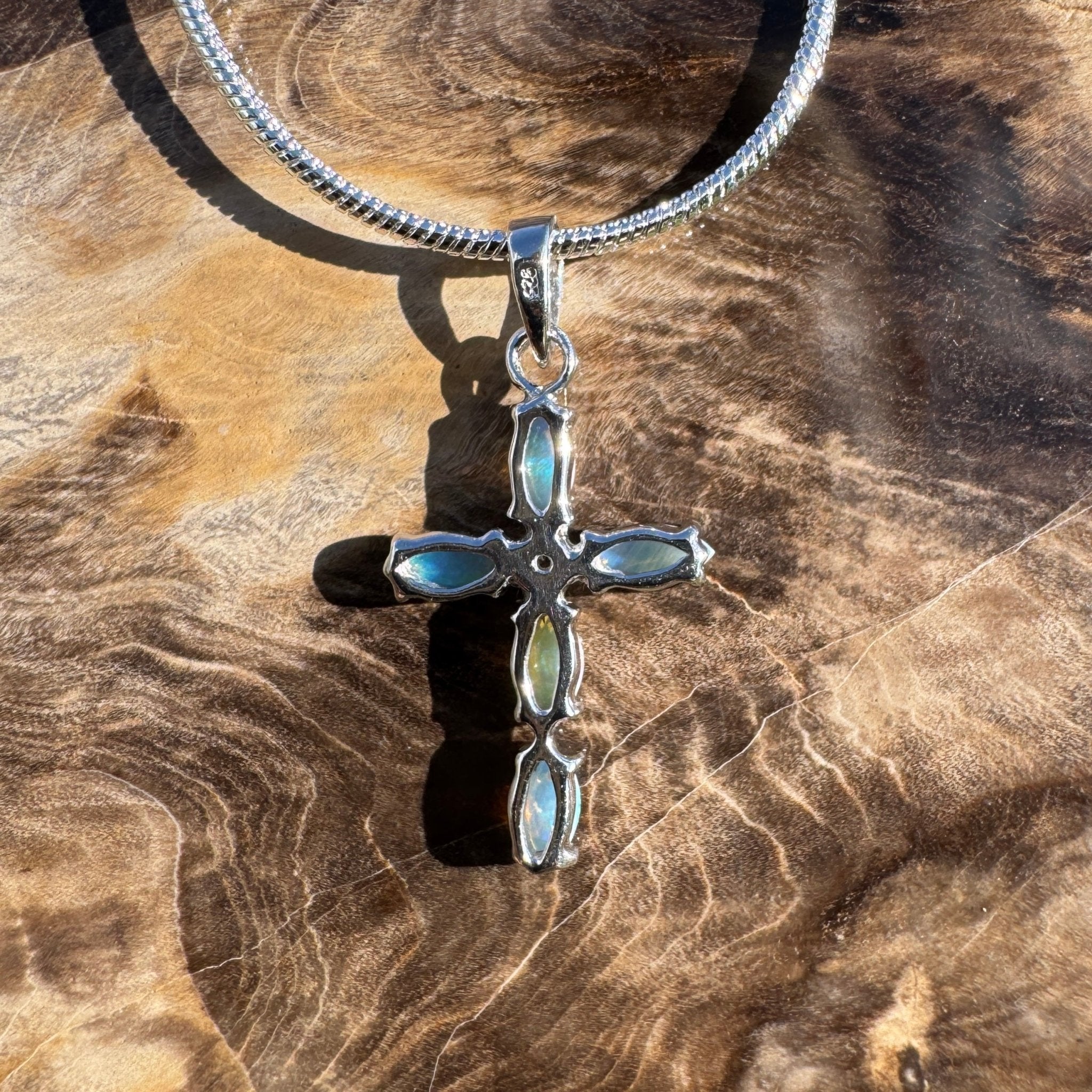 1ct Coober Pedy Opal Pendant Necklace ~ 'Daintree Divine' | 925 Sterling Silver | Solid Australian Opal