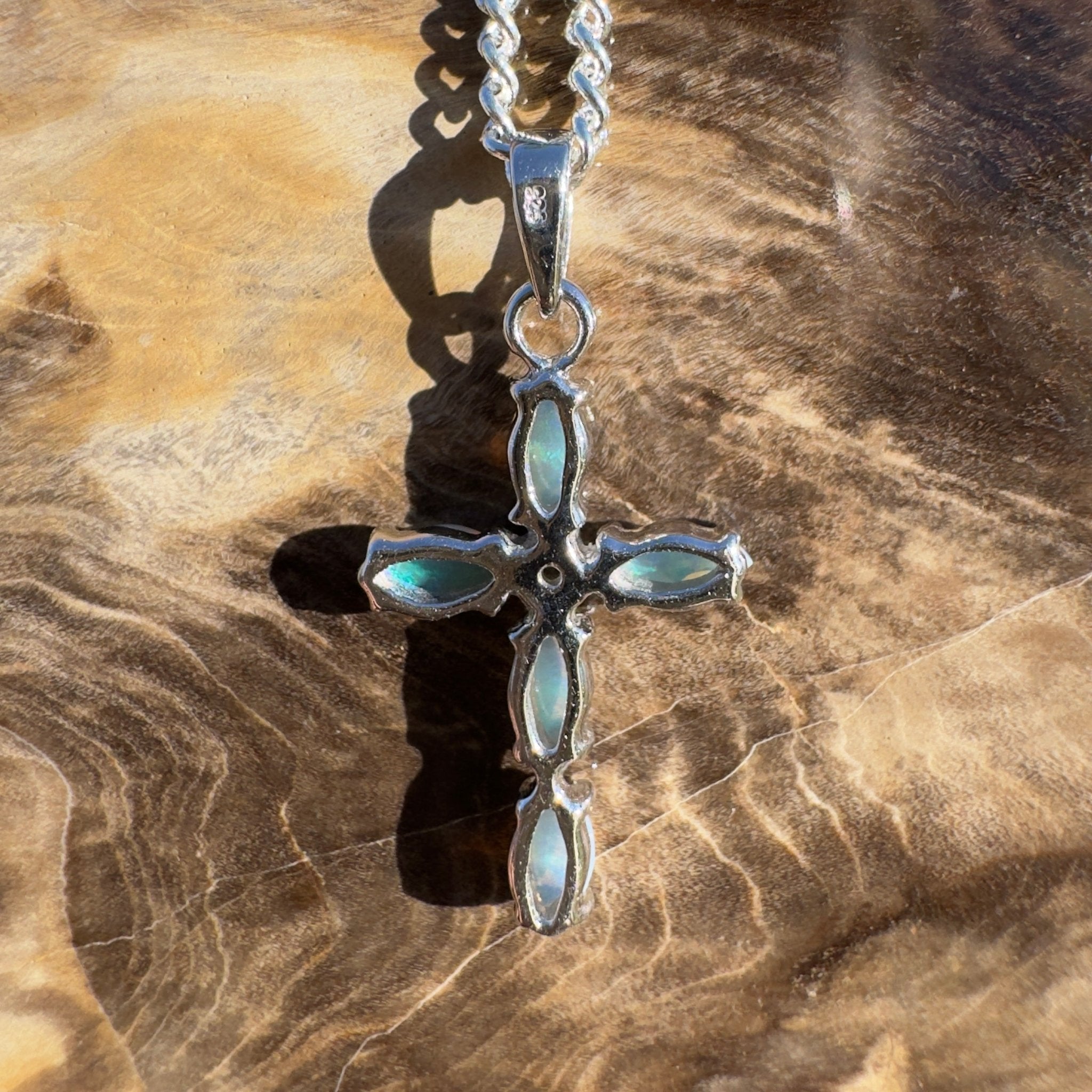1ct Coober Pedy Opal Pendant Necklace ~ 'Nitmiluk Neon' | 925 Sterling Silver | Solid Australian Opal
