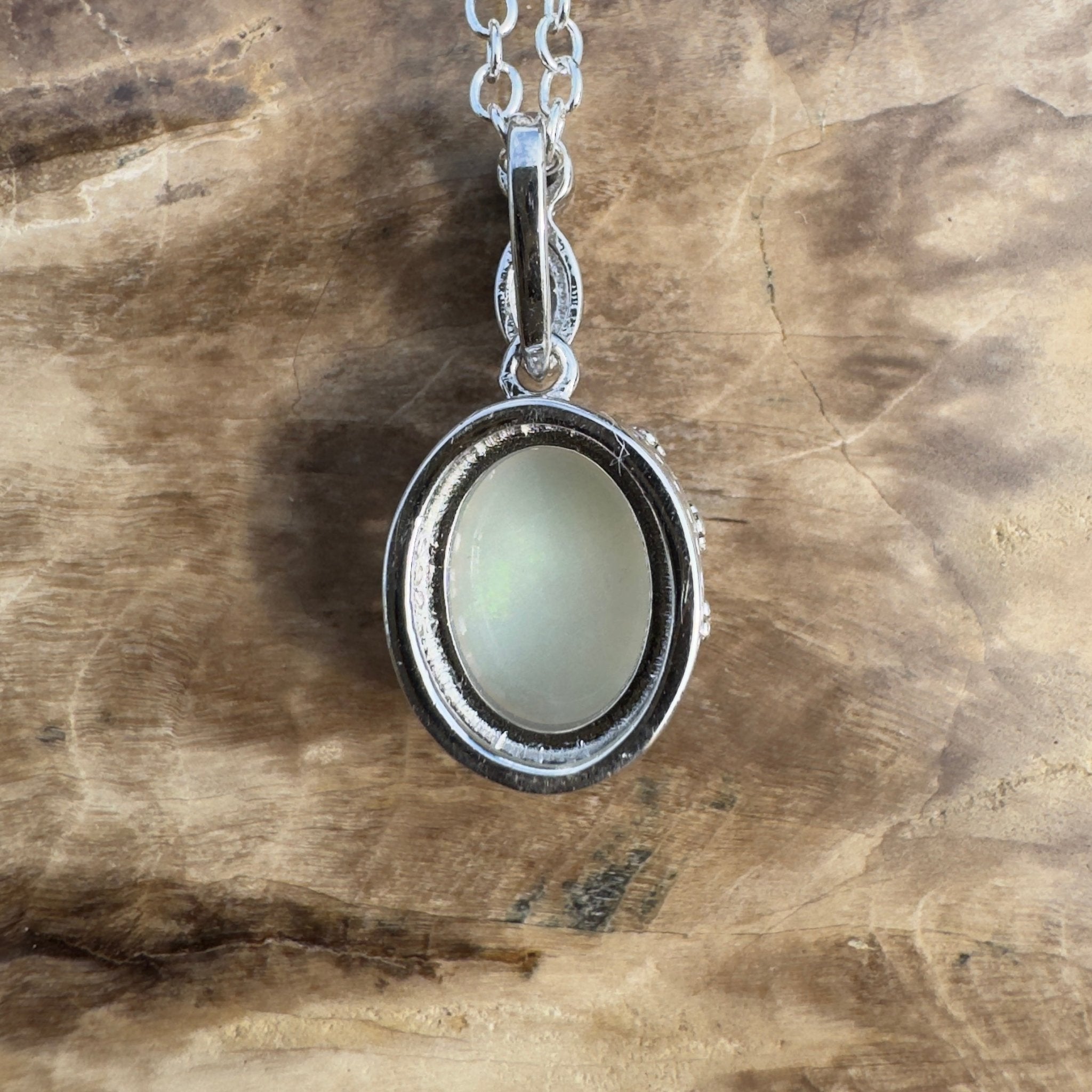 1ct Coober Pedy Opal Pendant Necklace ~ 'Royal Parade' | 925 Sterling Silver | Solid Australian Opal