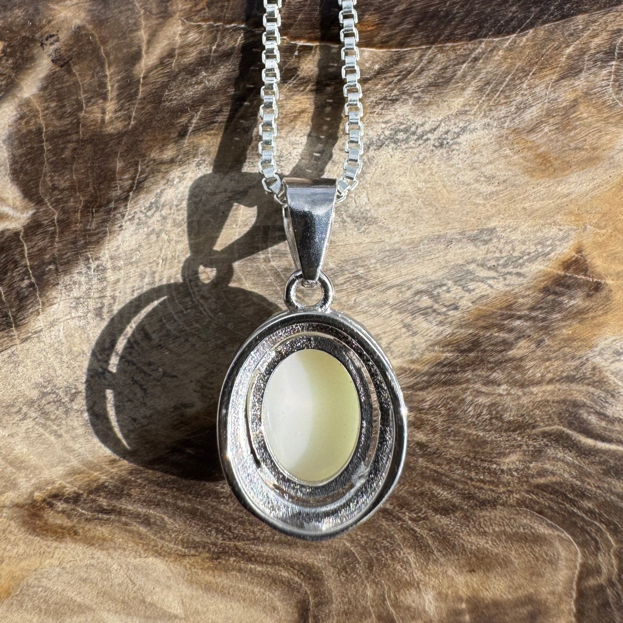 1ct Coober Pedy Opal Pendant Necklace ~ 'Stuart Range Mist' | 925 Sterling Silver | Solid Australian Opal