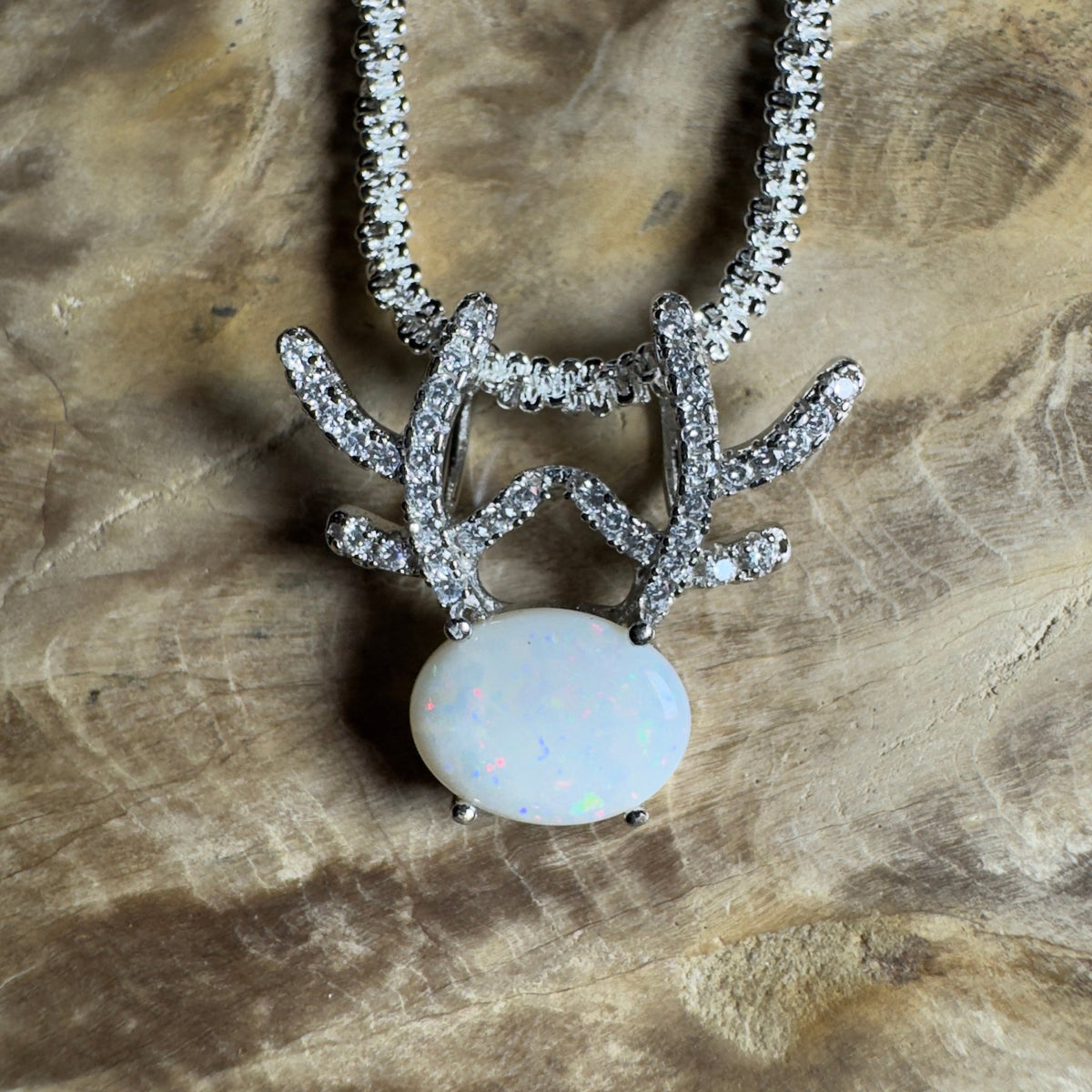1ct Coober Pedy Opal Pendant Necklace ~ 'The Coral Coast Crawler' | 925 Sterling Silver | Solid Australian Opal