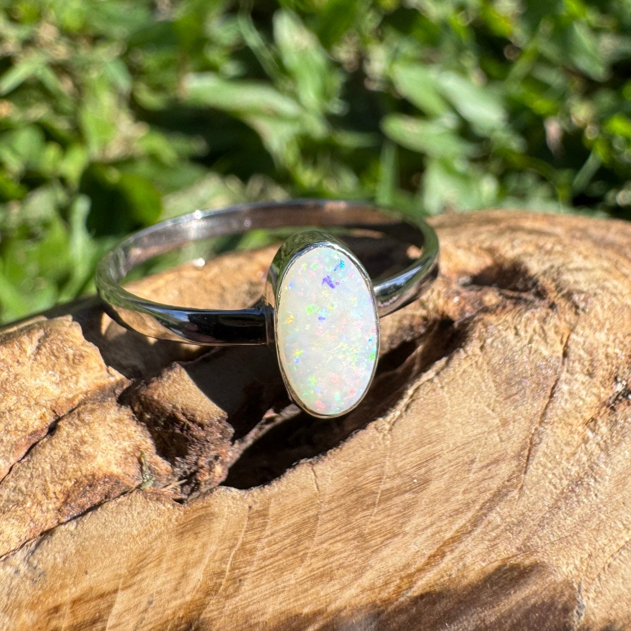 1ct Coober Pedy Opal Ring ~ 'Kalgoorlie Sparkle' | 925 Sterling Silver | Solid Australian Opal
