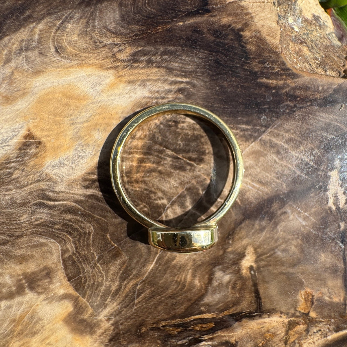 1ct Lightning Ridge Opal Ring ~ 'Kings Canyon Blaze' | 9ct Yellow Gold | Solid Australian Opal
