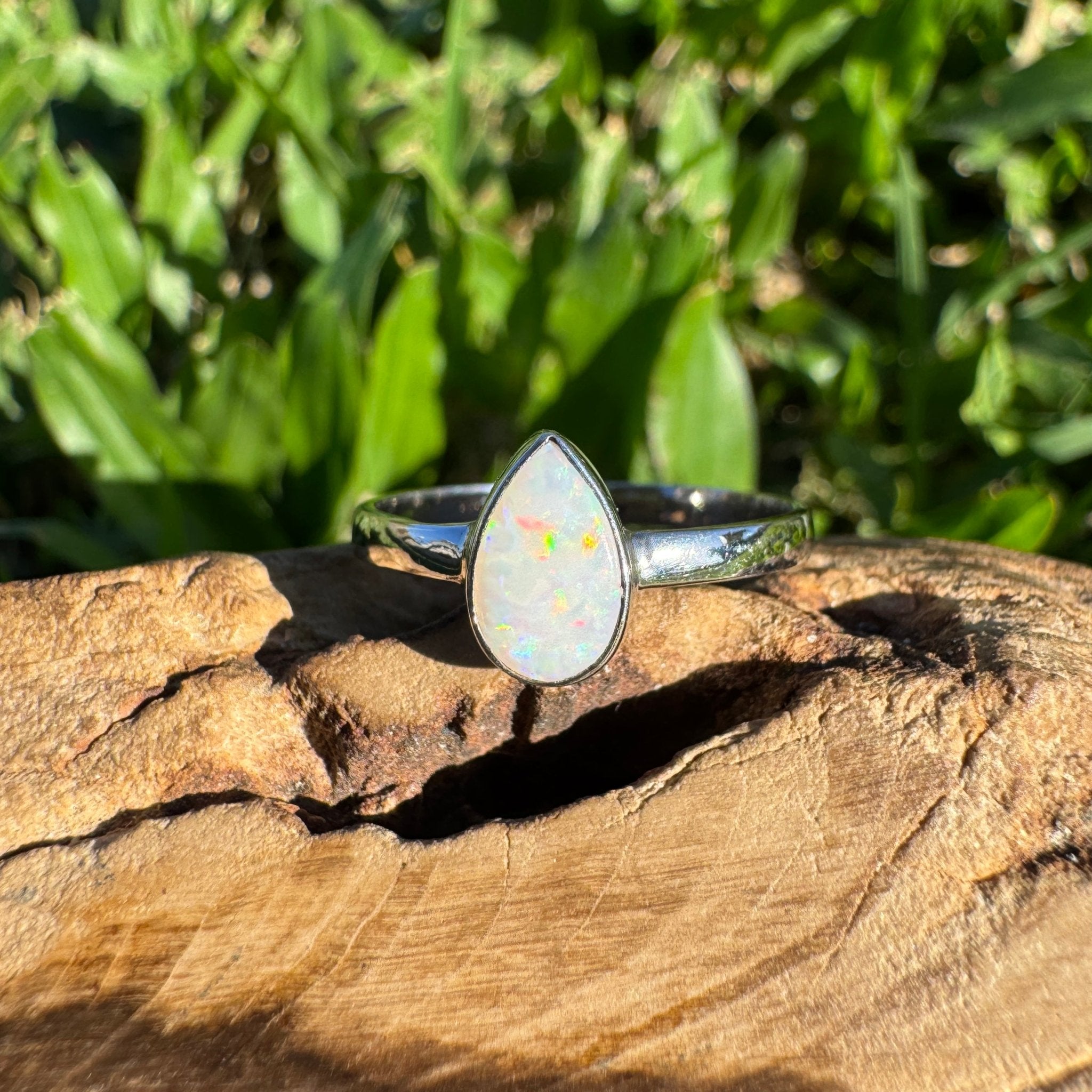 1ct Lightning Ridge Opal Ring ~ 'Rainbow Valley Haze' | 925 Sterling Silver | Solid Australian Opal