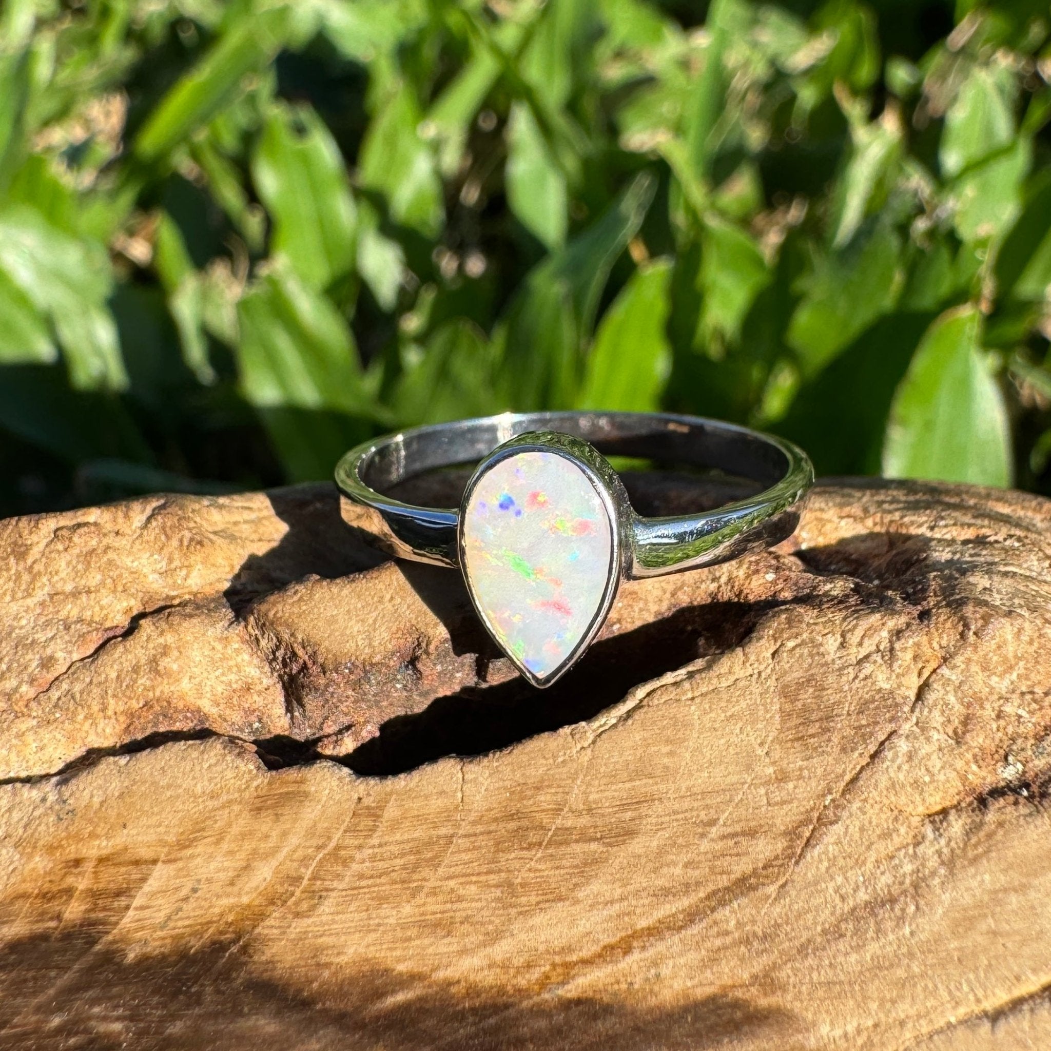 1ct Lightning Ridge Opal Ring ~ 'Rainbow Valley Haze' | 925 Sterling Silver | Solid Australian Opal