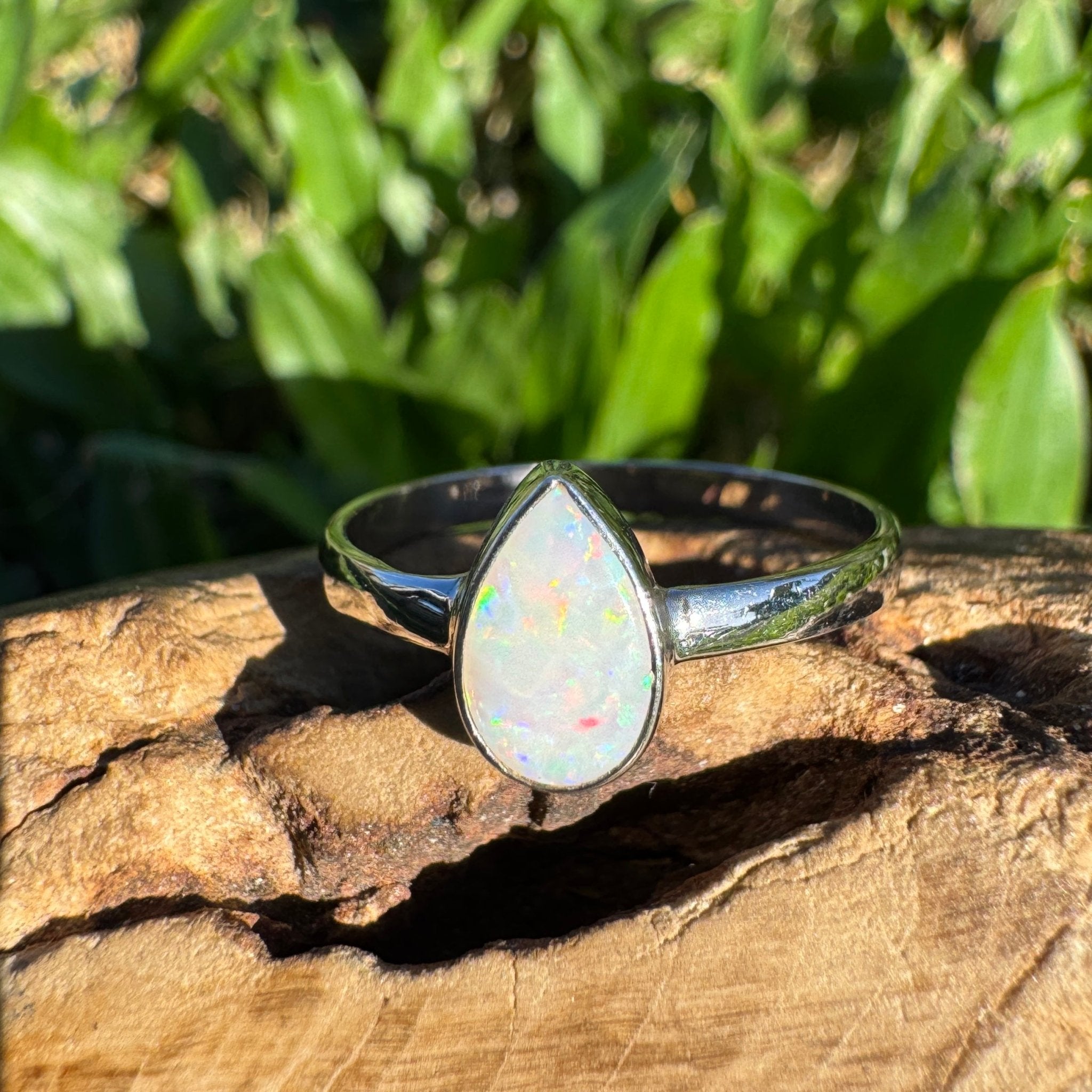1ct Lightning Ridge Opal Ring ~ 'Rainbow Valley Haze' | 925 Sterling Silver | Solid Australian Opal