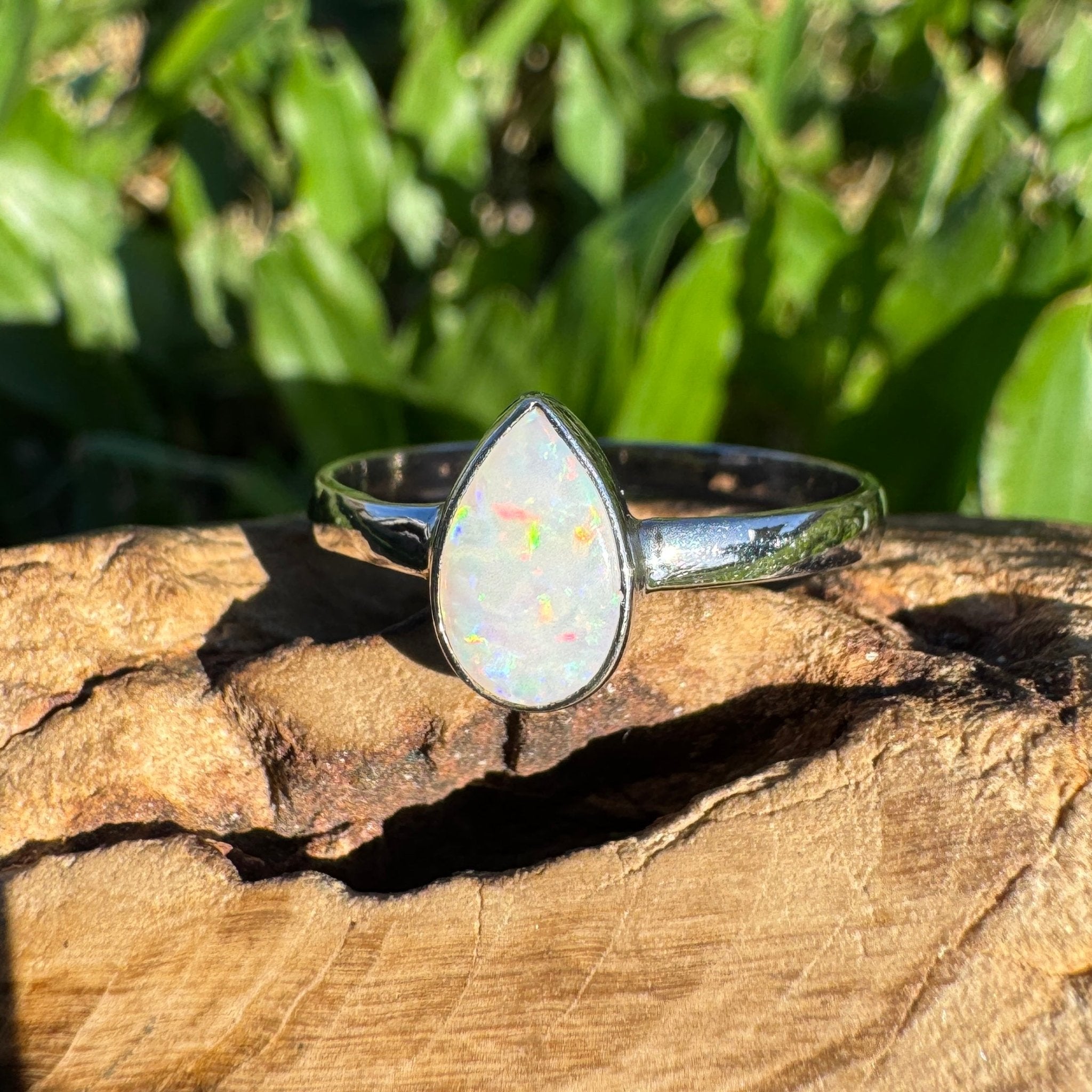 1ct Lightning Ridge Opal Ring ~ 'Rainbow Valley Haze' | 925 Sterling Silver | Solid Australian Opal