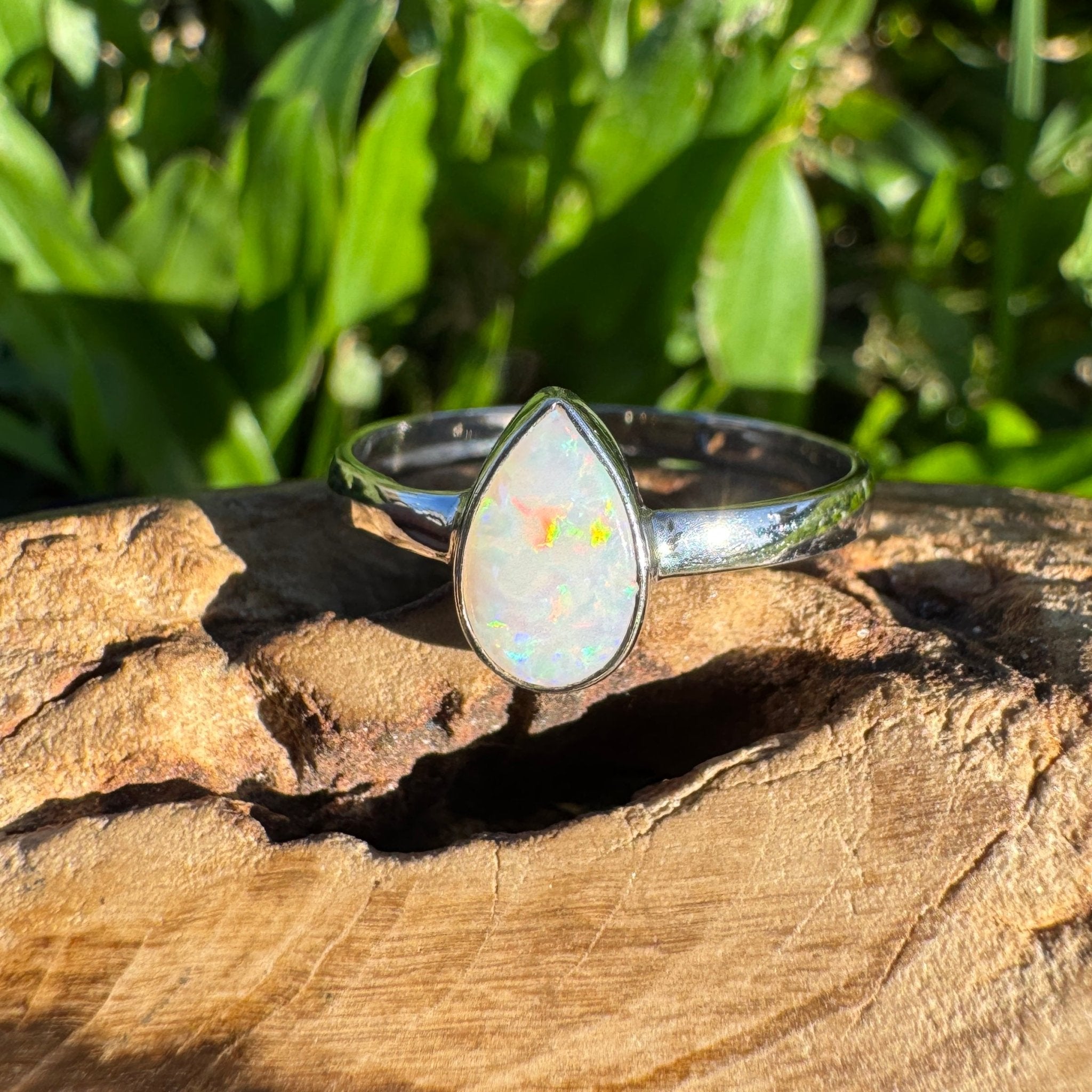 1ct Lightning Ridge Opal Ring ~ 'Rainbow Valley Haze' | 925 Sterling Silver | Solid Australian Opal