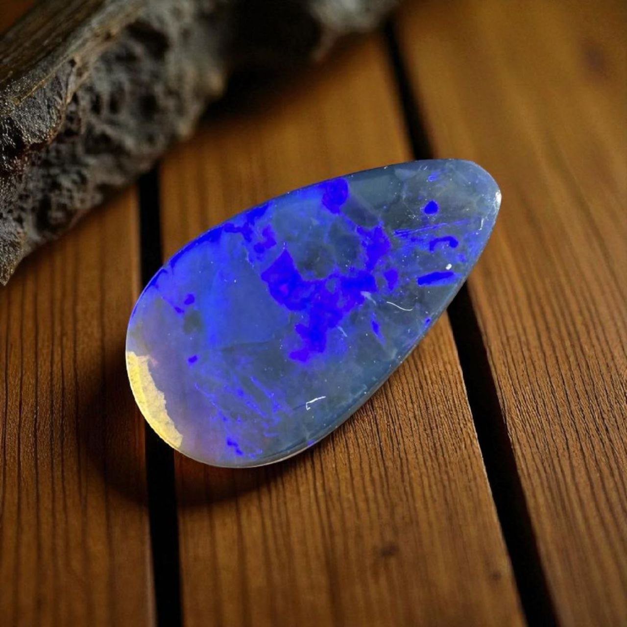1ct Solid Lightning Ridge Semi Black Opal