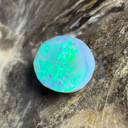 Iridescent opal cabochon.
