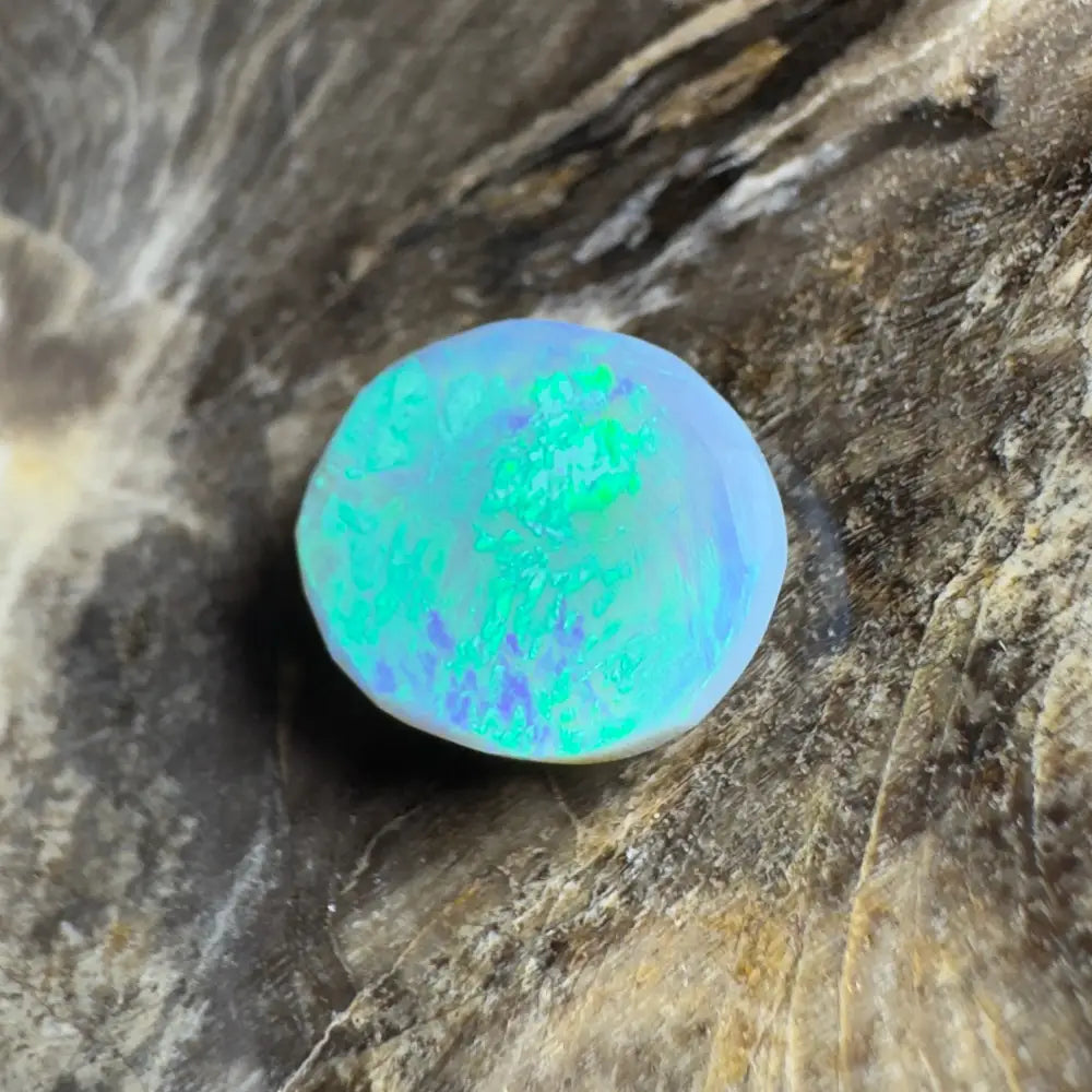 Iridescent opal cabochon.
