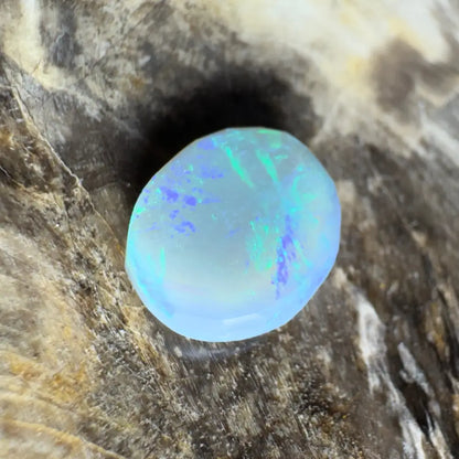 Iridescent opal gemstone.