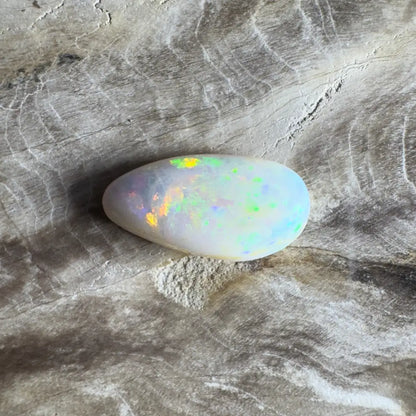 Iridescent opal gemstone.