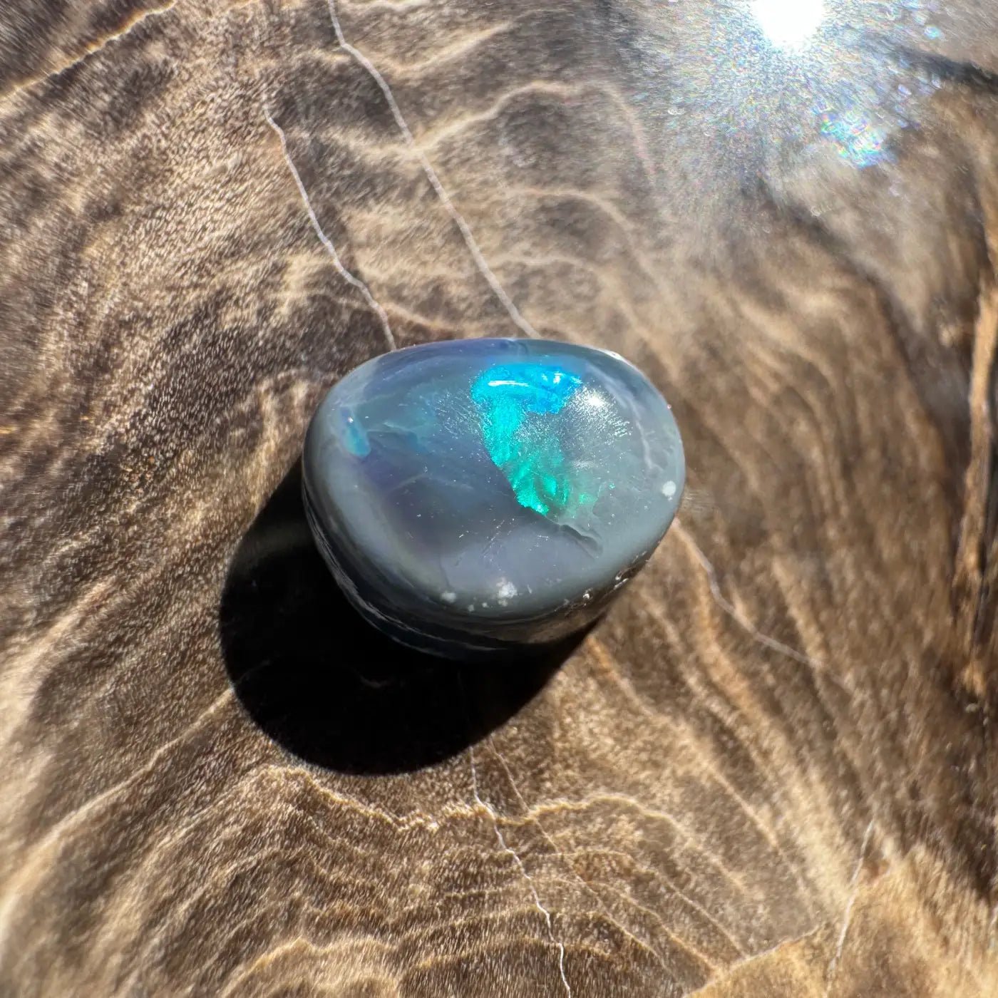 2.0ct Hand - Cut Solid Lightning Ridge Semi Black Opal