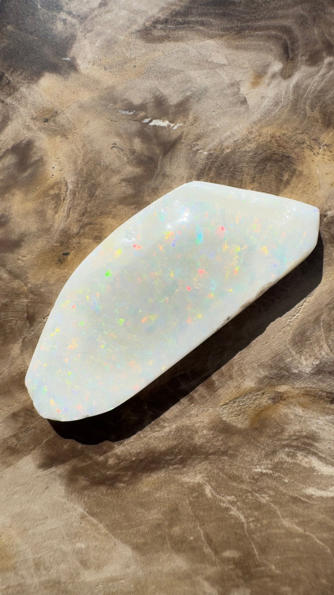 21.1ct Hand - cut Solid Australian Coober Pedy Opal