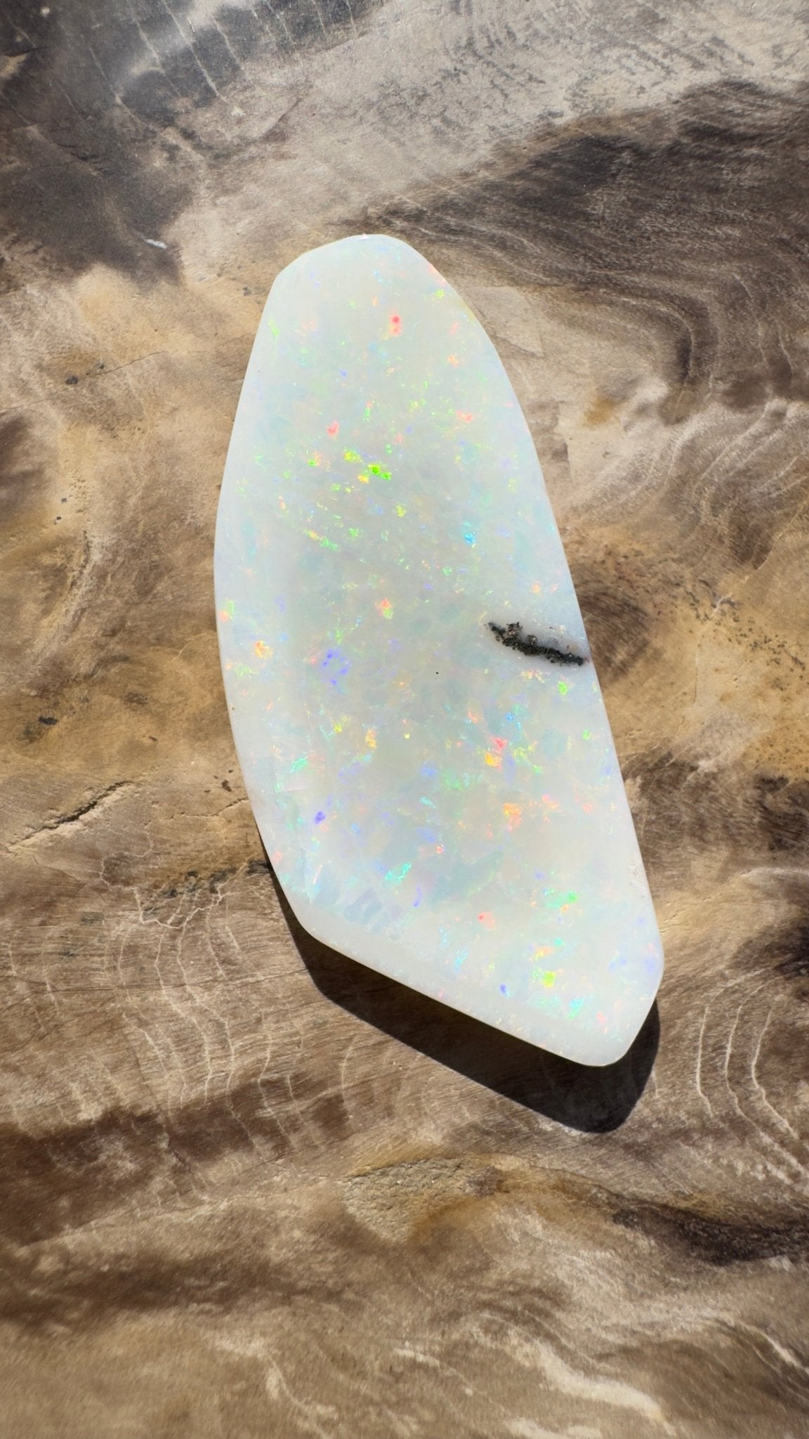 21.1ct Hand - cut Solid Australian Coober Pedy Opal