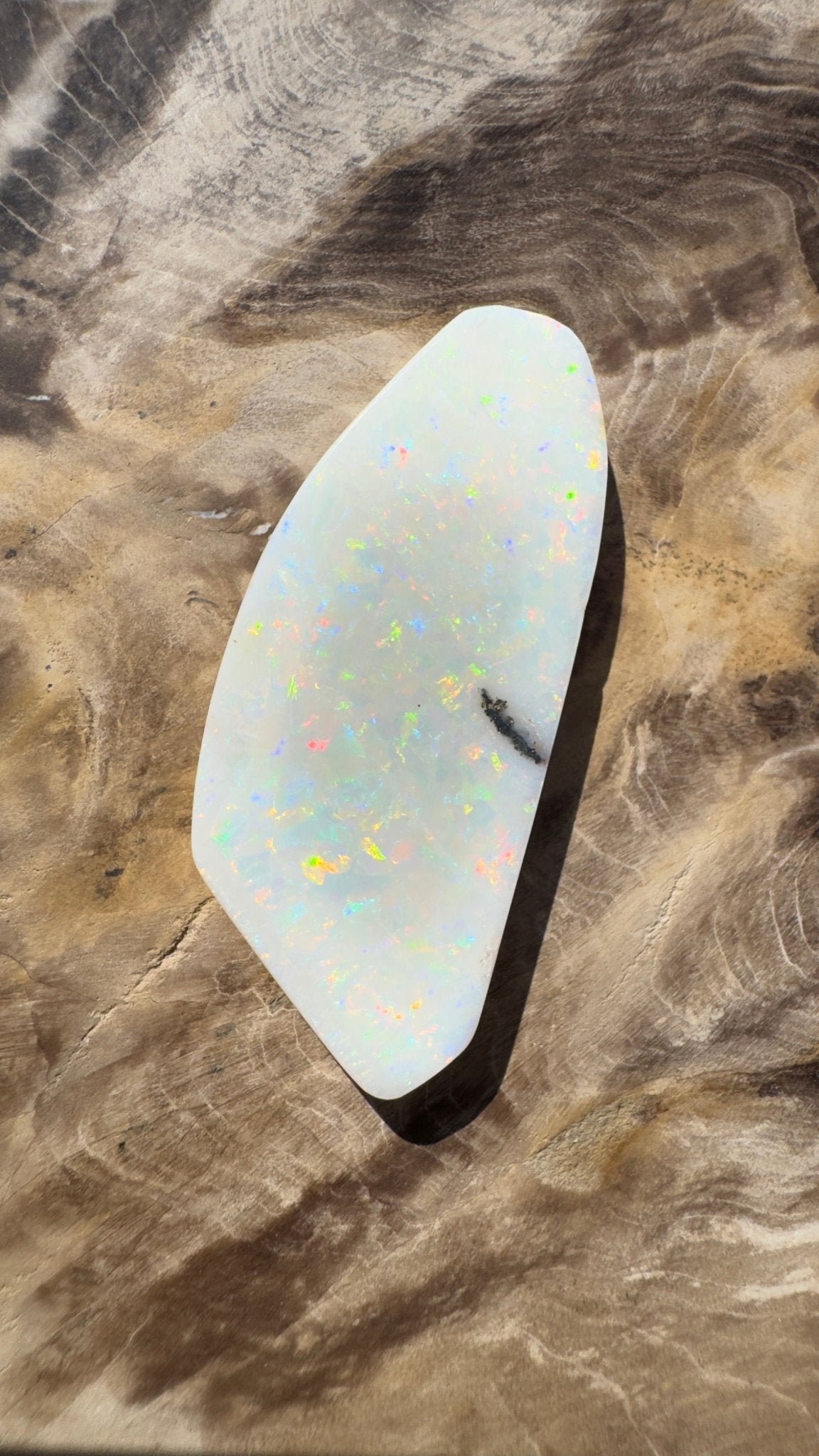 21.1ct Hand - cut Solid Australian Coober Pedy Opal