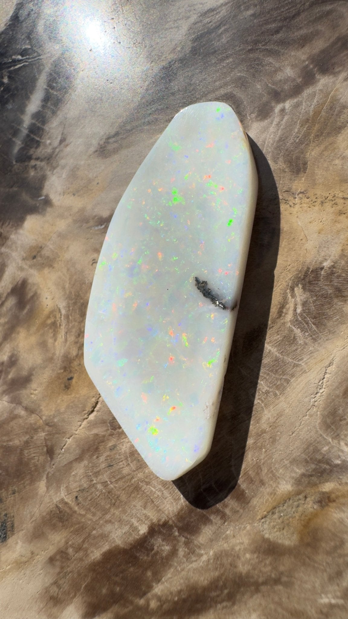 21.1ct Hand - cut Solid Australian Coober Pedy Opal