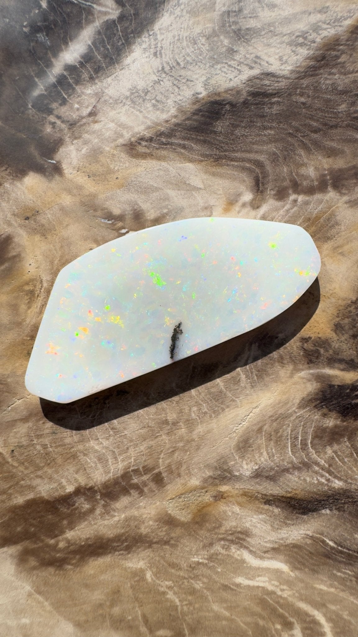 21.1ct Hand - cut Solid Australian Coober Pedy Opal