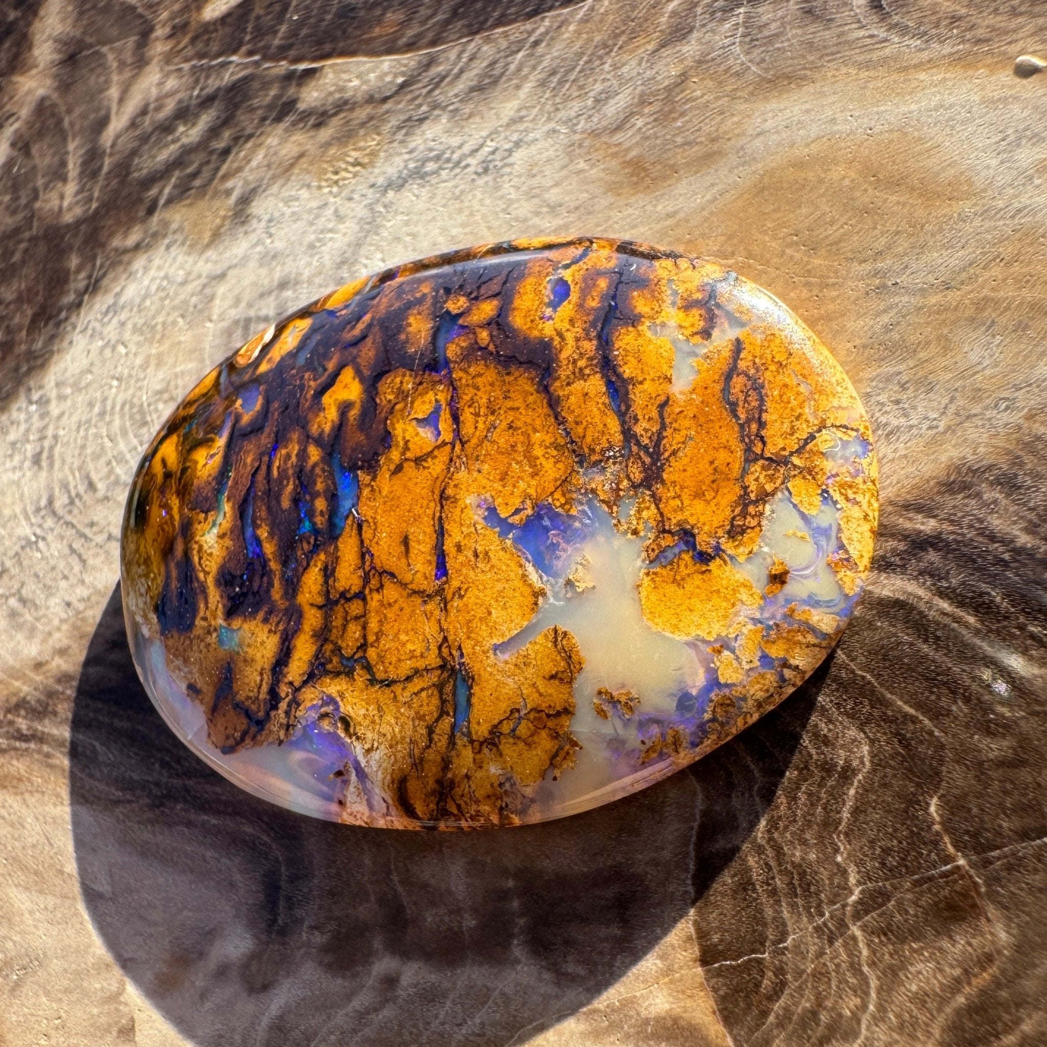 21.1ct Queensland Boulder Opal | Solid Australian Opal | Hand-Cut