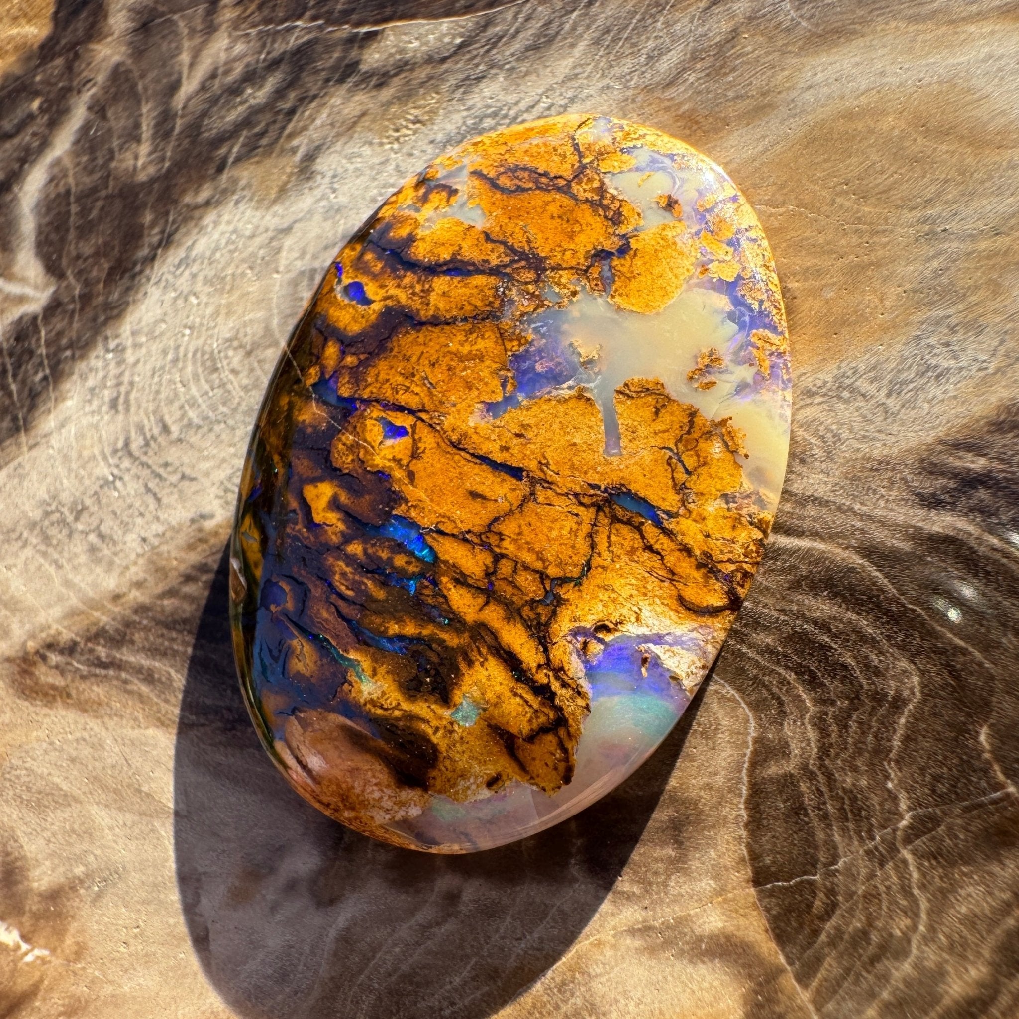 21.1ct Queensland Boulder Opal | Solid Australian Opal | Hand-Cut