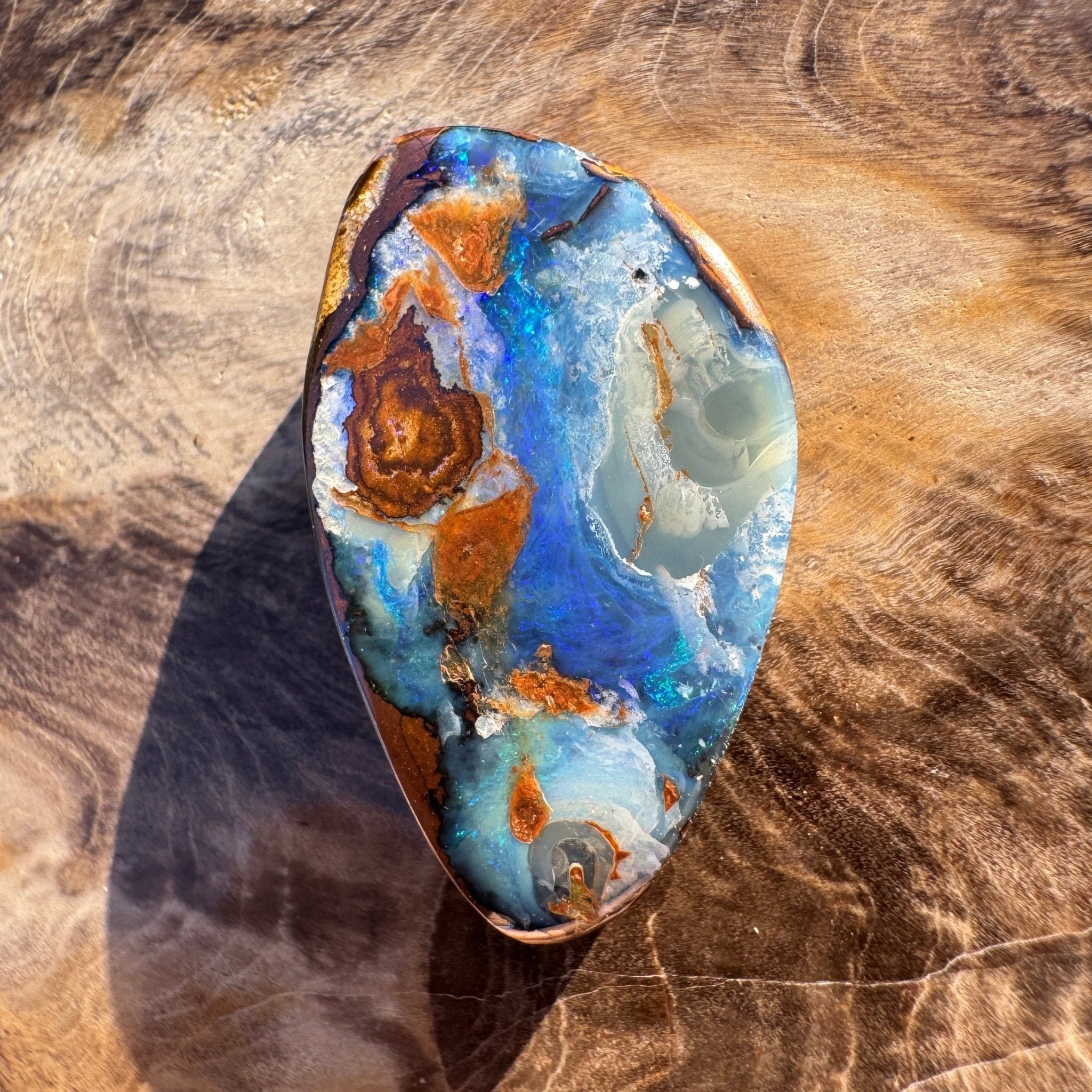 21.3ct Queensland Boulder Opal | Solid Australian Opal | Hand-Cut