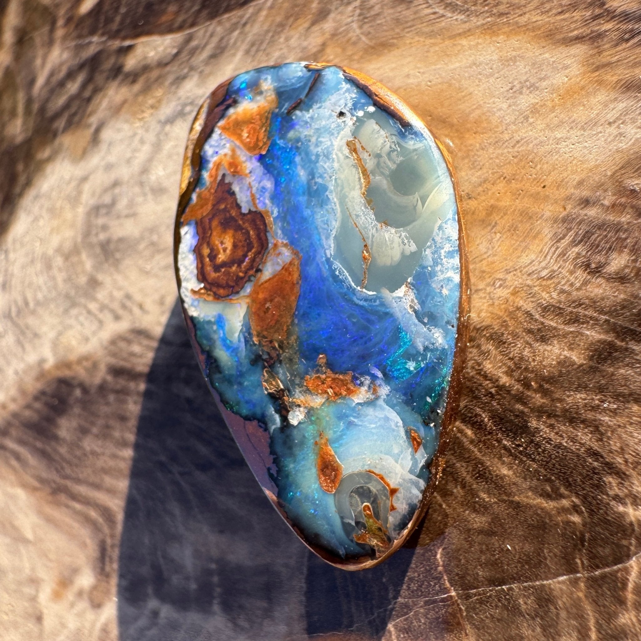 21.3ct Queensland Boulder Opal | Solid Australian Opal | Hand-Cut