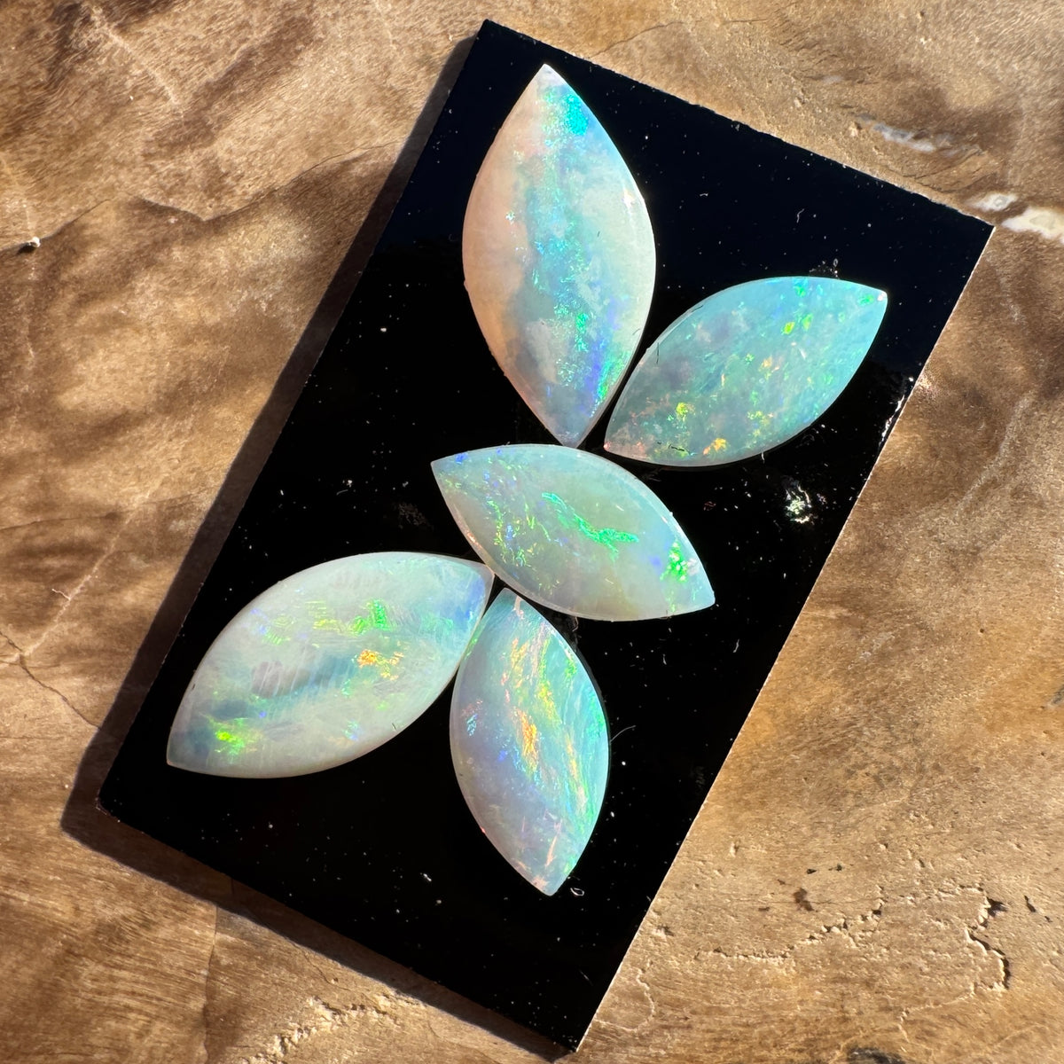 1.8ct Coober Pedy Opal Butterfly Set | Solid Australian Opal | Hand-Cut