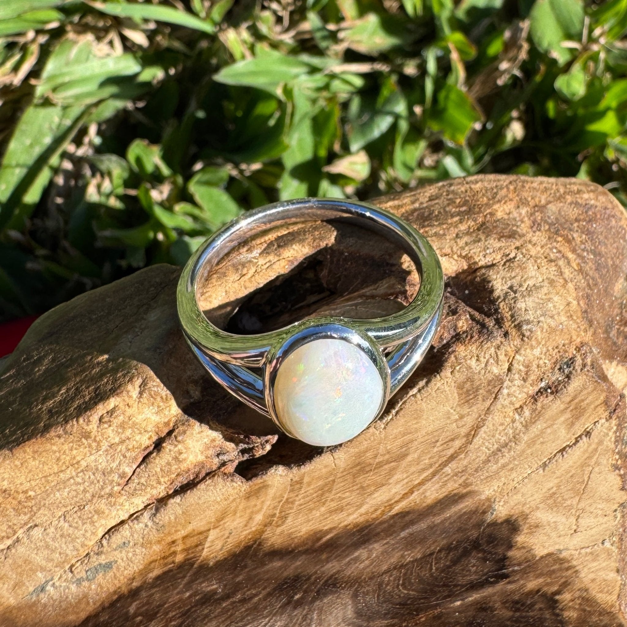 2.1ct Coober Pedy Opal Ring ~ 'Lake Hart Mirage' | 925 Sterling Silver | Solid Australian Opal