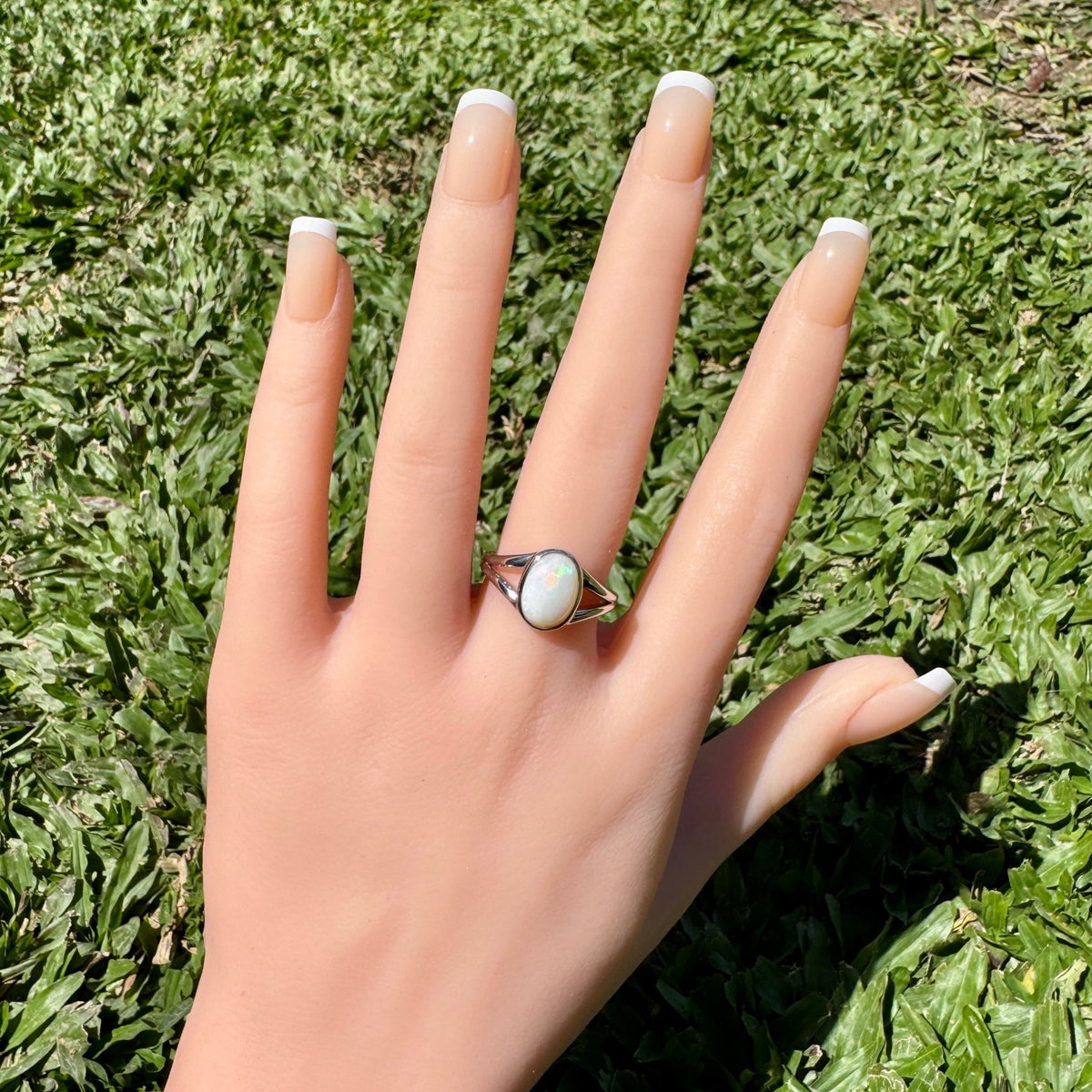2.1ct Coober Pedy Opal Ring ~ 'Lake Hart Mirage' | 925 Sterling Silver | Solid Australian Opal