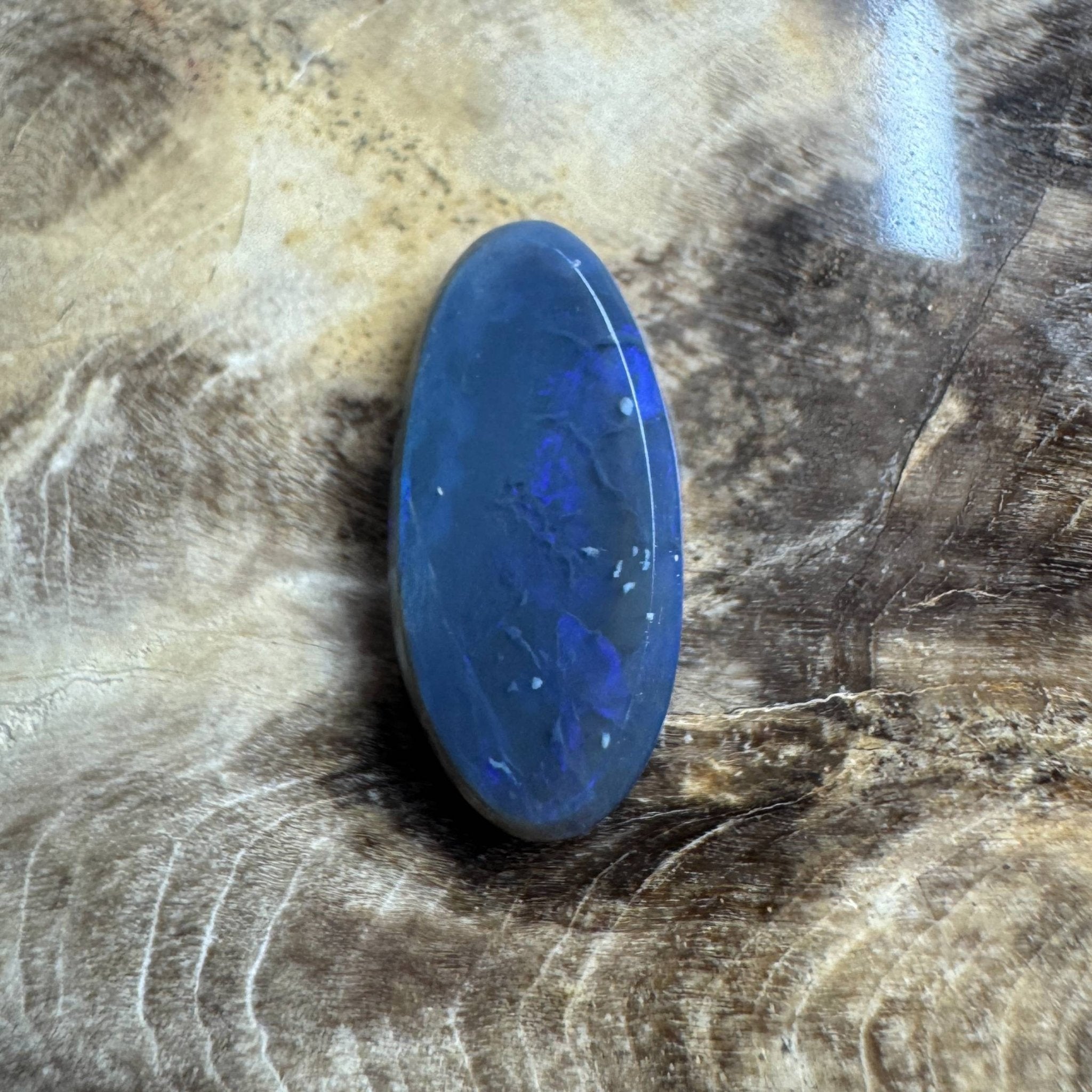 2.1ct Hand - cut Solid Lightning Ridge Black Opal