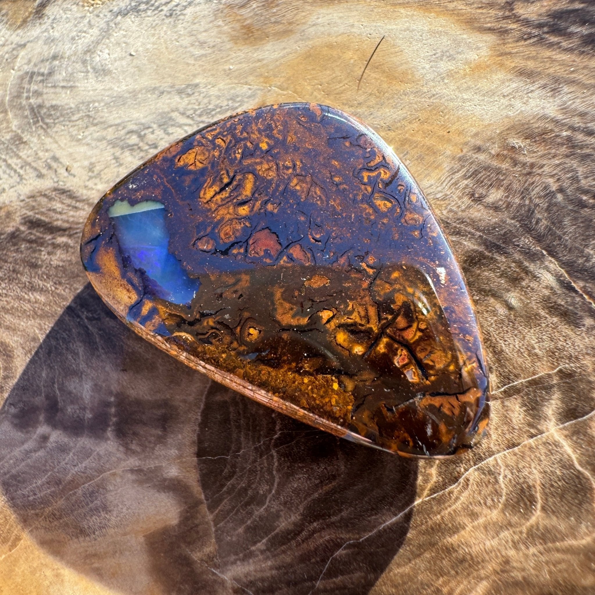 22.1ct Queensland Boulder Opal | Solid Australian Opal | Hand-Cut